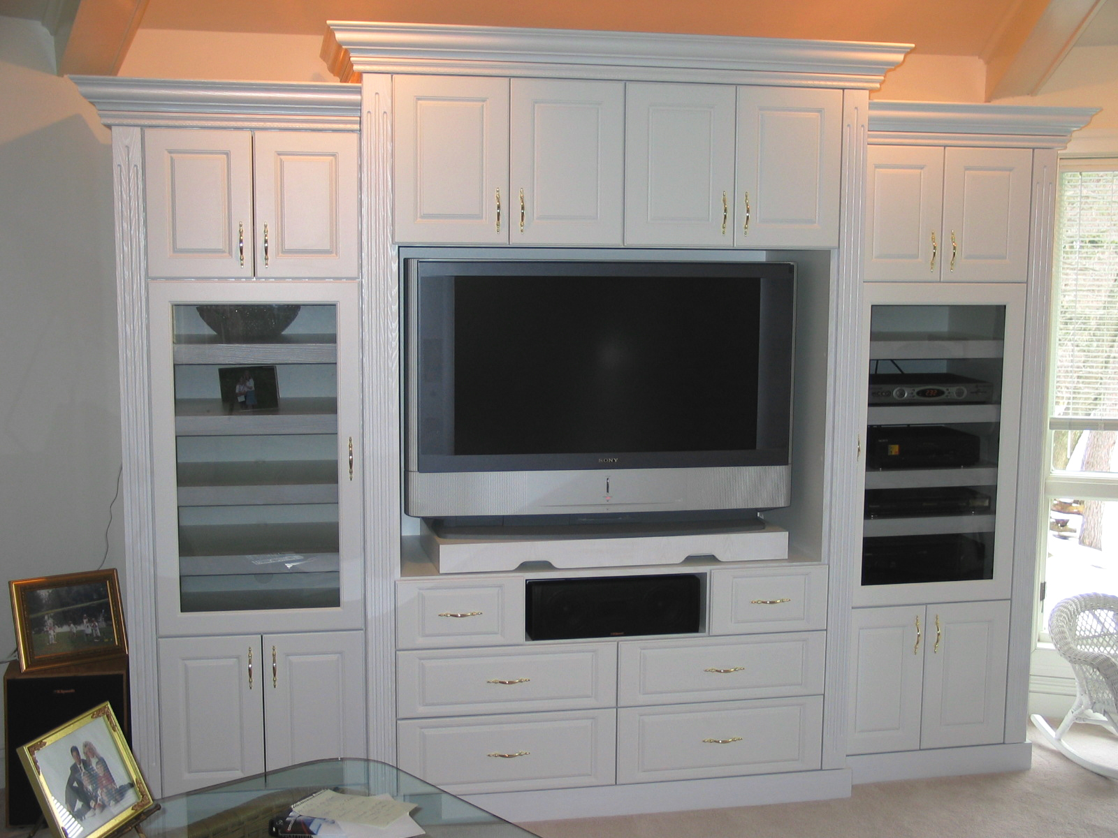 White Built in Entertainment Center